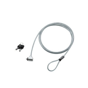 コクヨ パソコンロックキット ワイヤー1.7m 一体型シリンダー式 メーカー品番:EAS-L41 鍵2個付き スペーサー付き ワイヤー直径5.0mm セキュリティスロット対応