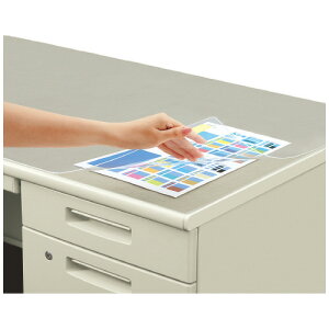 コクヨ デスクマット 軟質 1587x787mm 透明タイプ グレー下敷あり 両面非転写 メーカー品番:マ-1868M 適合デスクサイズ:W1600xD800mm 上敷き:透明、厚さ1.5mm、オレフィン系樹脂 下敷き: