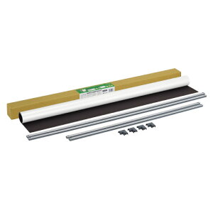 コクヨ ホワイトボード W1245xD17xH945mm マグネットシートタイプ・フレーム付 無地 <マグボ> メーカー品番:FB-HK34W 付属品:マーカー赤黒各1本、イレーザー(マグネット付)1個