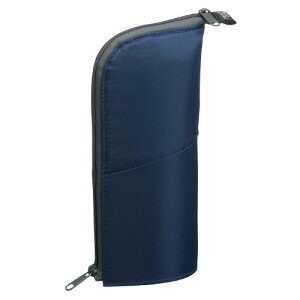 コクヨ ペンケース <ネオクリッツ・レギュラー> サイズ:W85xD50xH195mm ネイビーxブルー メーカー品番:F-VBF180-2 スタンドタイプ ペン約15本収容 材質:表材・内装/ポリエステル、芯材