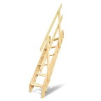 DOLLE ドーレ デザインステップ 片側手すり仕様 木製 ロフト はしご 階段 北欧 デンマーク スプルース 手すり 踏み板 側板 階段キット 組み立て