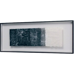 インテリアアート アートデコ インテリアデコ 和紙 900×350×40 AR3022 アートパネル 北欧 モダン 玄関 花 横長 モノトーン