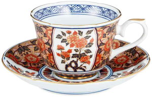 R[q[Jbv : Lc ࣌Èɖ ԃR[q[qM Japanese Cup and Saucer Porcelain/Size(cm) 12x9x6.5/No:274155