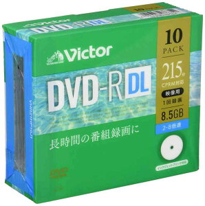 �r�N�^�[ Victor 1��^��p DVD-R DL CPRM 215�� 10�� �Ж�2�w 2-8�{�� VHR21HP10J1