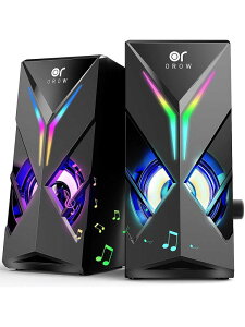 OROW PC�X�s�[�J�[ 10W�o�� �Q�[�~���O�X�s�[�J�[ �f�X�N�g�b�v�X�s�[�J�[ RGB�X�s�[�J�[ �p�\�R���p �X�s�[�J�[ �剹�ʃR���s���[�^�X�s�[�J�[ ���j�^�[�p�X�s�[�J�[