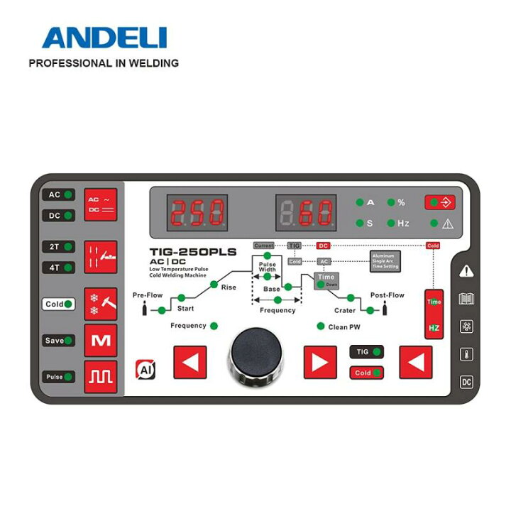 楽天市場】ANDELI 100V/200V 200AMP アルミ溶接機 TIG 溶接機 AC DC 