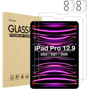ProCase iPad Pro 12.9C` tB2{Yی2 6 2022 5 2021 4 2020 tیtB ώw KX XN[veN^[