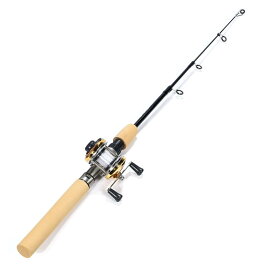 VILTAGE 穴釣り用釣竿セット コンパクトロッド 両軸リール 100cm 穴釣り ブラクリ 海水対応