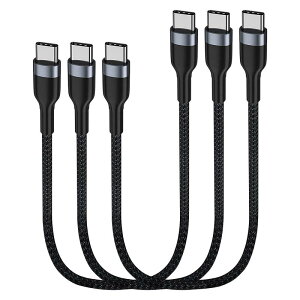 USBC-USBC�P�[�u��30cm 3�{, PD 60W 0.3m �^�C�vC�}���[�d�R�[�hGalaxy S21 / S21 + / S20 + Ultra Note 20�APixel 4/3 XL�AMacBook Air iPad Pro2020�ƌ݊���