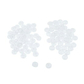Releaserain 人形用 ドール服の材料 4mm 極小 プラスチック ミニ スナップ ボタン 透明クリアー 50ヶ入