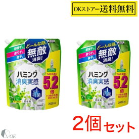 【ポイント2倍】KAO ハミング消臭実感 リフレッシュグリーンの香り 詰替スパウト 2.0L 2個セット