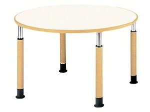 福祉施設用テーブル ラチェット式高さ調節 円型 直径1200×高さ600-800mm 受注生産品 お客様組立 個人様宛配送不可【FPS-1200R】