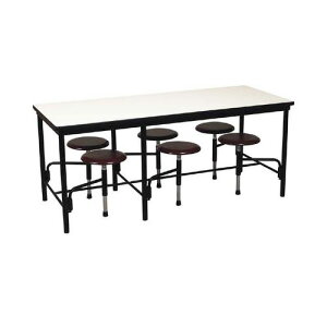 �y�󒍐��Y�i�z�H���e�[�u�� ���������� W1800×D750×H750mm 6�l�|�w�Ȃ� �l�l���z���s�� [STM-B1875]
