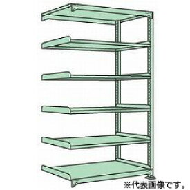 【連結型】スチール棚 中量棚 300kg/段タイプ 高さ2400×間口1800×奥行600mm 棚板6枚 業務用ラック お客様組立 送料別 法人様限定商品