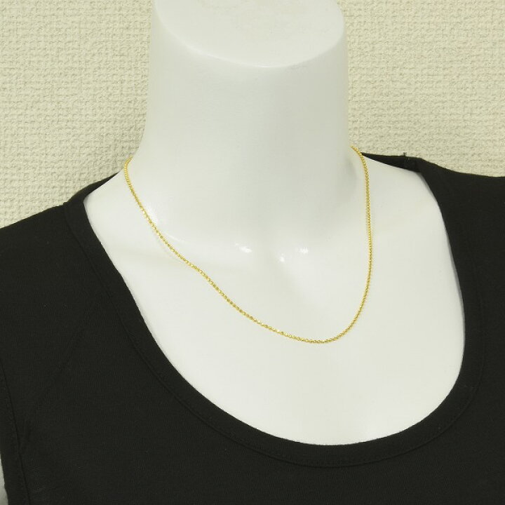 楽天市場】K18 ゴールド カットボール ネックレス 45cm 4.1g 1.5mm 