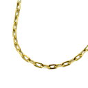 【在庫限り】 ペーパークリップチェーン K18 ネックレス 4.8mm幅 50cm クリップチェーン アズキ 18金 刻印 中空 新品