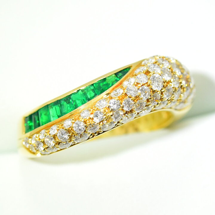 楽天市場】ブシュロン リング BOUCHERON エメラルド ダイヤモンド K18  