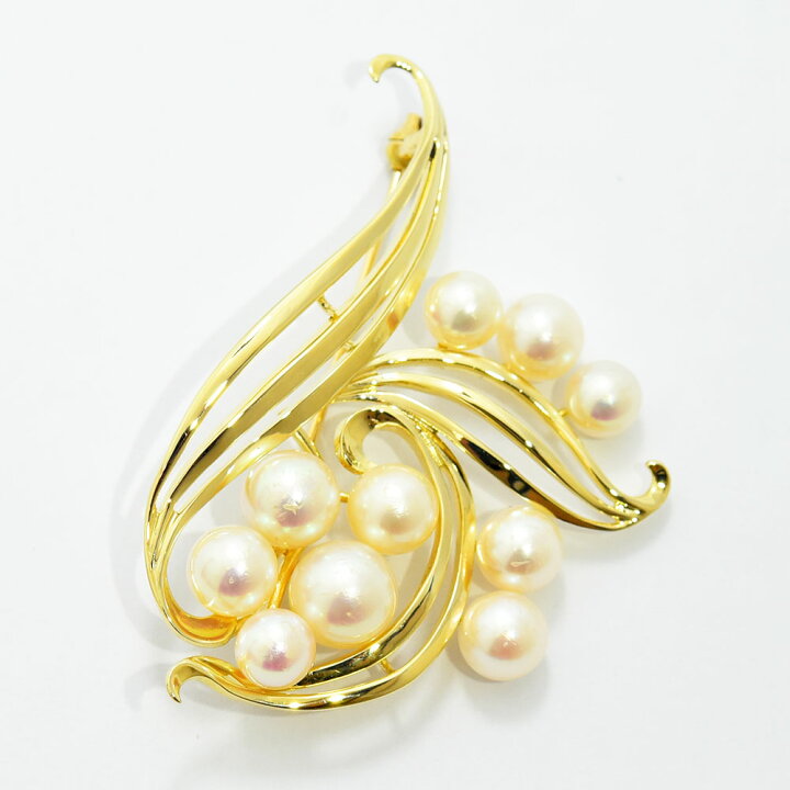楽天市場】ミキモト ブローチ MIKIMOTO あこや真珠 アコヤ パール K14 