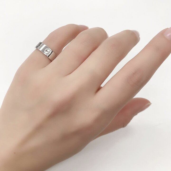 楽天市場】カルティエ リング ラブリング Cartier 指輪 K18WG 750 #47  