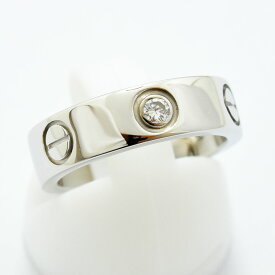 カルティエ リング ラブリング Cartier 指輪 ダイヤモンド 3P K18WG 750 #50 約10号 新品仕上げ 中古