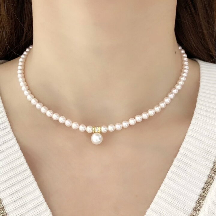 楽天市場】ミキモト ネックレス MIKIMOTO あこや真珠 ダイヤモンド 