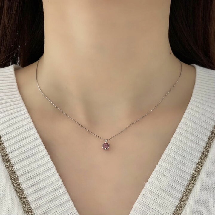 楽天市場】タサキ ネックレス TASAKI 田崎 ガーネット K18WG 新品 