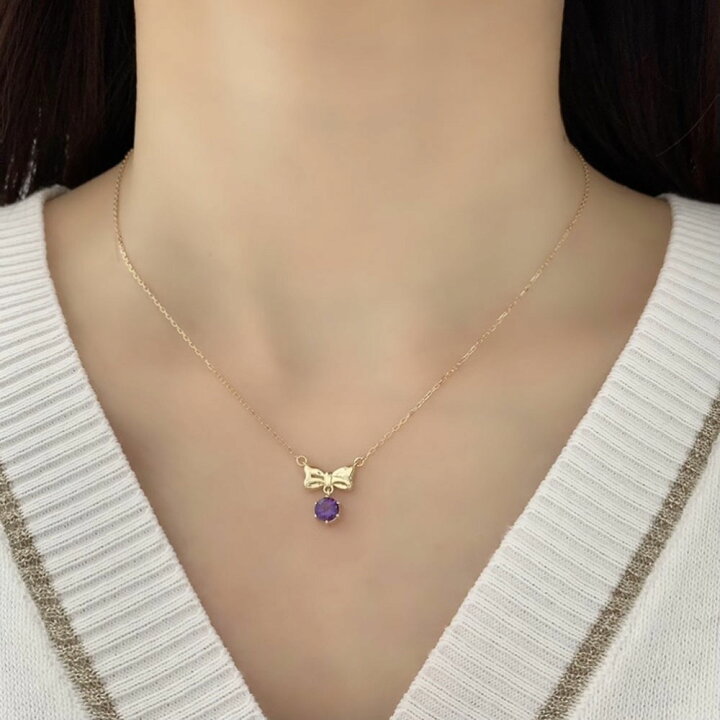 楽天市場】タサキ ネックレス TASAKI 田崎 リボン アメジスト 
