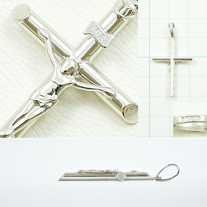 楽天市場】クロス ペンダントトップ K18WG 十字架 キリスト INRI M 