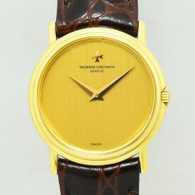 ヴァシュロンコンスタンタン 中古 レディース VACHERON CONSTANTIN 15022 手巻き K18 750 社外レザー ゴールド 軽仕上げ
