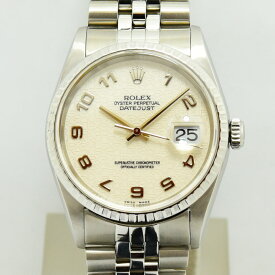 ロレックス 中古 メンズ ROLEX デイトジャスト 16220 U番 自動巻 オートマ SS ステンレススチール WG ホワイトゴールド コンピュータ 軽仕上げ