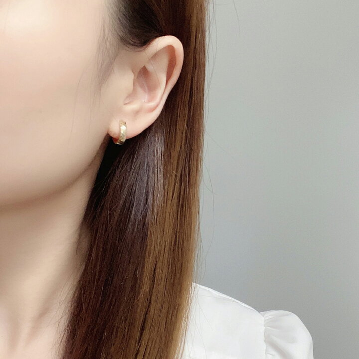 楽天市場】ピアス メンズ フープ K18 中折れ 両耳 馬蹄型 レディース  