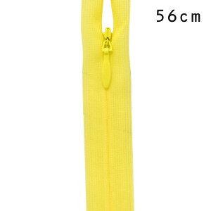 YKK コンシールファスナー 止め(2cc) 56cm 504.レモンイエロー 08Co99_