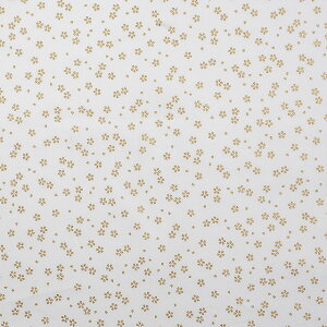 生地 和柄シーチング金プリント 桜(88337) 1-1.白 09Ag17_