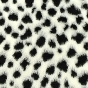 生地 アニマルボア/ダルメシアン柄(8819) 2012.白/黒 10Bn99_