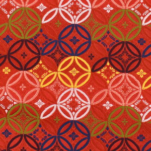 金襴生地 琳派名物裂 七宝(1215-9954) 赤 09Bh18_