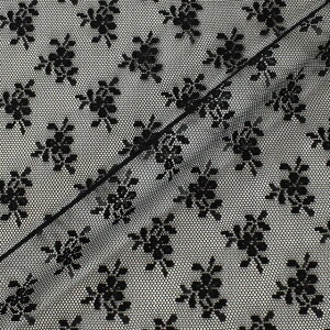 生地 ラッセルレース(14419) 8.黒 10Ac04_