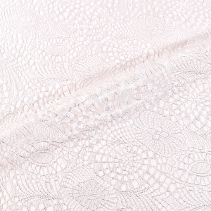 生地 箔加工レース 幾何柄(HK14344) 2.白×ピンク箔 10Ac04_