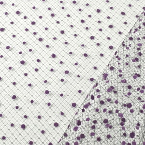 生地 ヘアーネットフロッキー(035-3030F) 31.黒/紫 10Aa01_