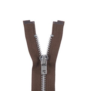 YKK メタルファスナー(7MA DA OP) シルバー オープン 100cm 569.ブラウン 08Co99_