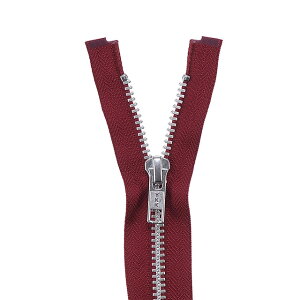 YKK メタルファスナー YZiP(5Y DA OP) シルバー オープン 60cm 527.ボルドー 08Co99_