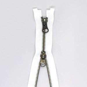 YKK メタルファスナー(5RGMTH DALH MR) 白 逆開オープン 100cm 501.白 08Co99_