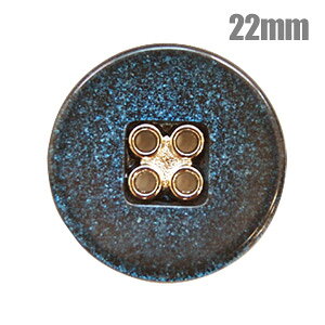 丸カン風4つ穴ボタン(M28/30693) 22mm 9.御影ブルー 08Bg99_