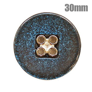 丸カン風4つ穴ボタン(M28/30693) 30mm 9.御影ブルー 08Bg99_