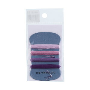金亀 手縫い糸 絹糸 9号 4色セット 各10m巻（100033） 色番9 (H)_6b_