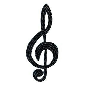 楽天市場 ビーズモチーフ ト音記号 M431 縫い付けタイプ 42 ブラック H 4b 新宿オカダヤ楽天市場店