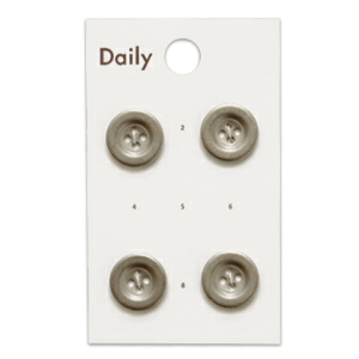 楽天市場】ボタン Daily 金属4つ穴ふち有り（OKDB-012） 13mm HN 