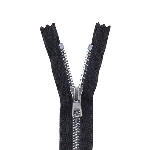 YKK ビスロンファスナー METALUXE(5VYXMV DA C) LF-SIL 止め 60cm 580.黒×LF-SIL(シルバー) 08Co99_