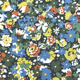 生地 LIBERTY FABRICS リバティ・ファブリックス コーデュロイ 2022AW Gloria Lomo グロリア・ロモ（22-3632221） 22C.チャコール×イエロー (H)_k4j