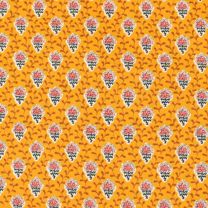 生地 SOULEIADO-ソレイアード- シーチング プティット・フルール・デ・シャン(SLF) 18C.イエロー 09Ac04j