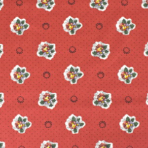 生地 SOULEIADO-ソレイアード- シーチング ル・プランタン(SLF) 304B.ジャスパーレッド 09Ac04j